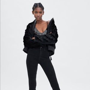 NWT! Zara Bomber Teddy Jacket